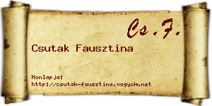 Csutak Fausztina névjegykártya